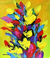 Mazhar Qureshi, 12 X 14 Inch, Oil on Canvas, Florat Painting, AC-MQ-058